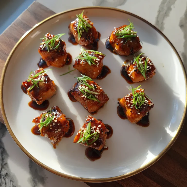 Photo of featured for Irresistible Honey Sriracha Glazed Salmon Bites