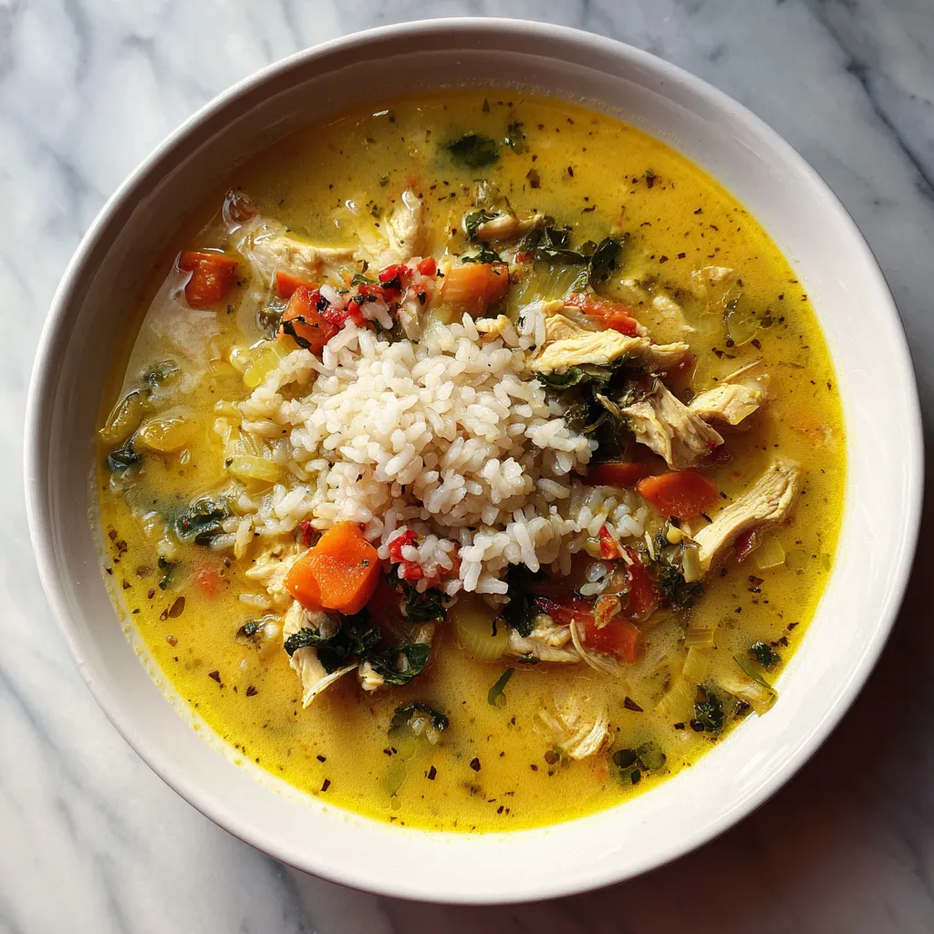 Photo of featured for Power Up Your Immune System with this Zesty Lemon Ginger Turmeric Chicken and Rice Soup