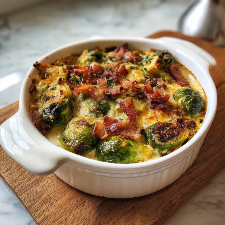 Photo of featured for Irresistible Maple Bacon Brussels Sprouts Gratin: A Decadent Twist on a Classic Side Dish