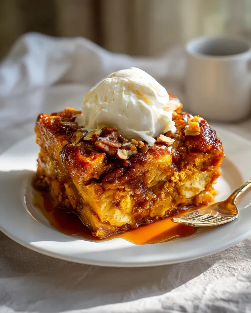 Photo of featured for Indulgent Maple Pecan Pumpkin Bread Pudding: A Decadent Fall Treat