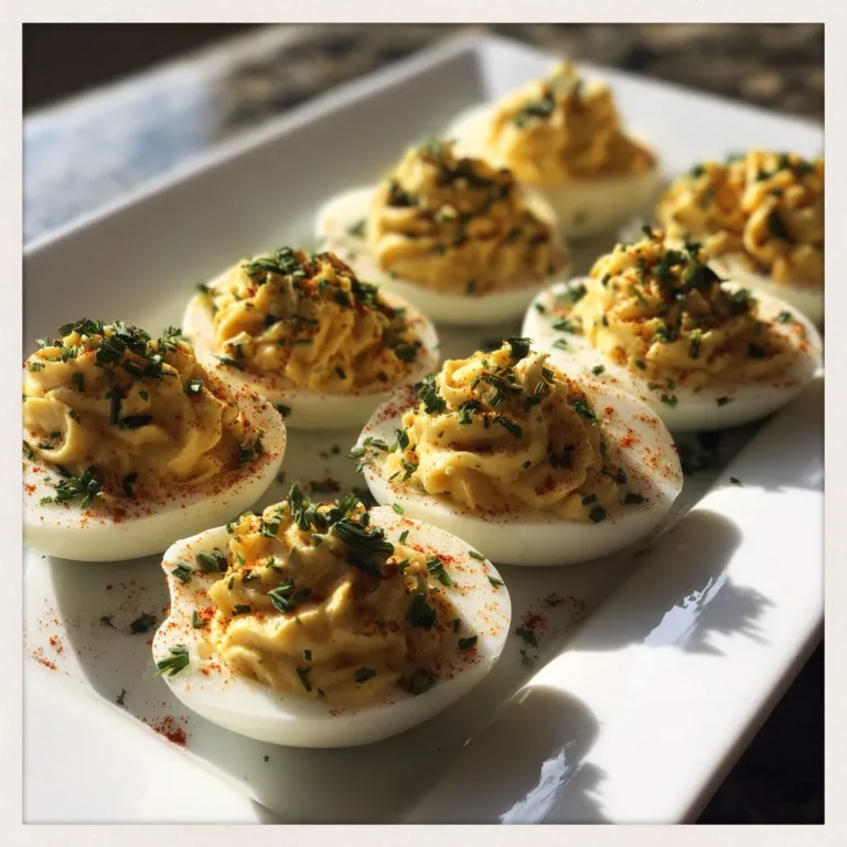 Photo of featured for Indulgent Mardi Gras Deviled Eggs Recipe