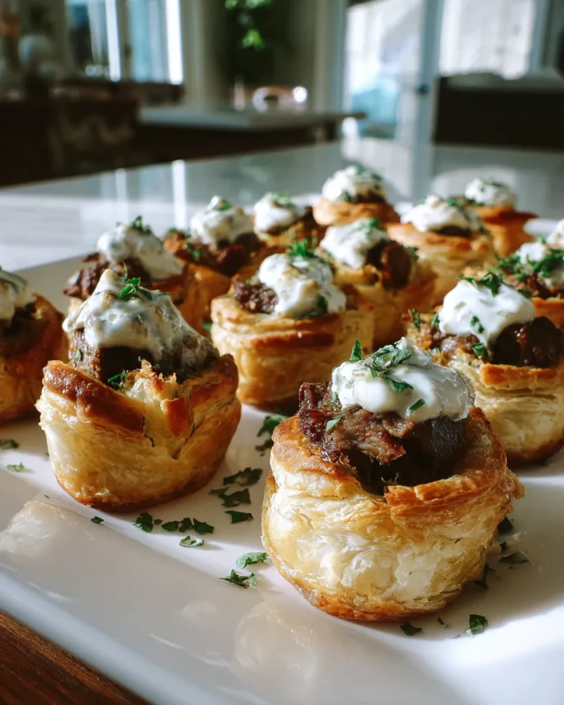 Photo of featured for Savory Mini Beef Wellington Bites: Irresistible Horseradish Cream Delight