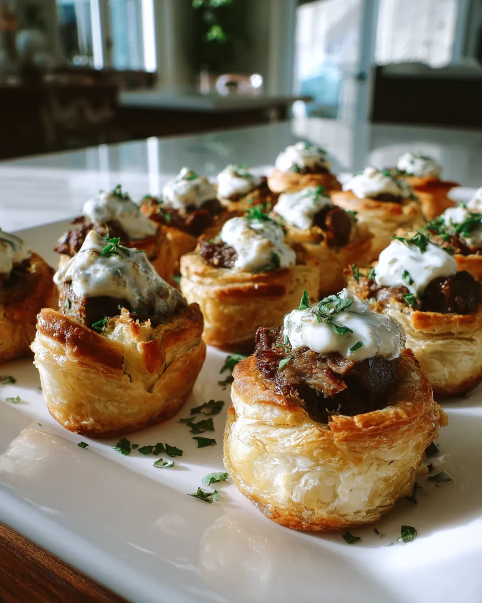 Photo of featured for Savory Mini Beef Wellington Bites: Irresistible Horseradish Cream Delight