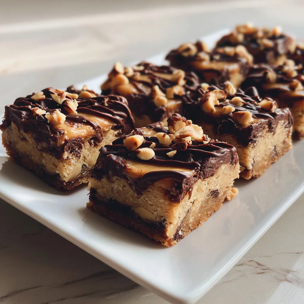 Photo of featured for Indulgent Peanut Butter Cookie Dough Bars: A Decadent Delight