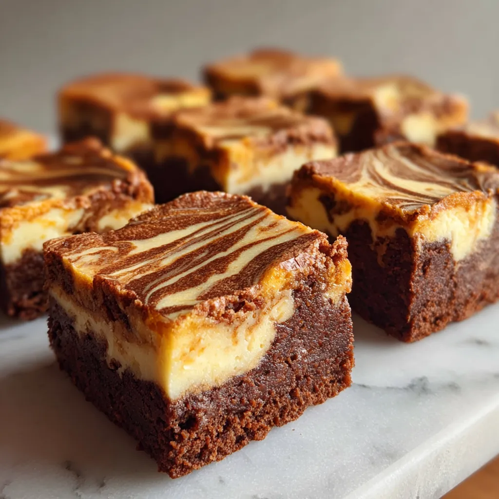 Photo of featured for Irresistible Pumpkin Cream Cheese Swirl Brownies