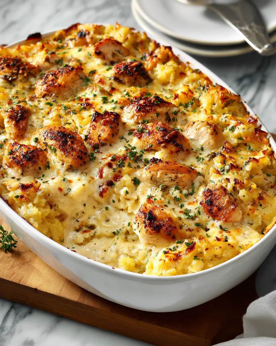 Deliciously Creamy Ranch Chicken and Rice Casserole