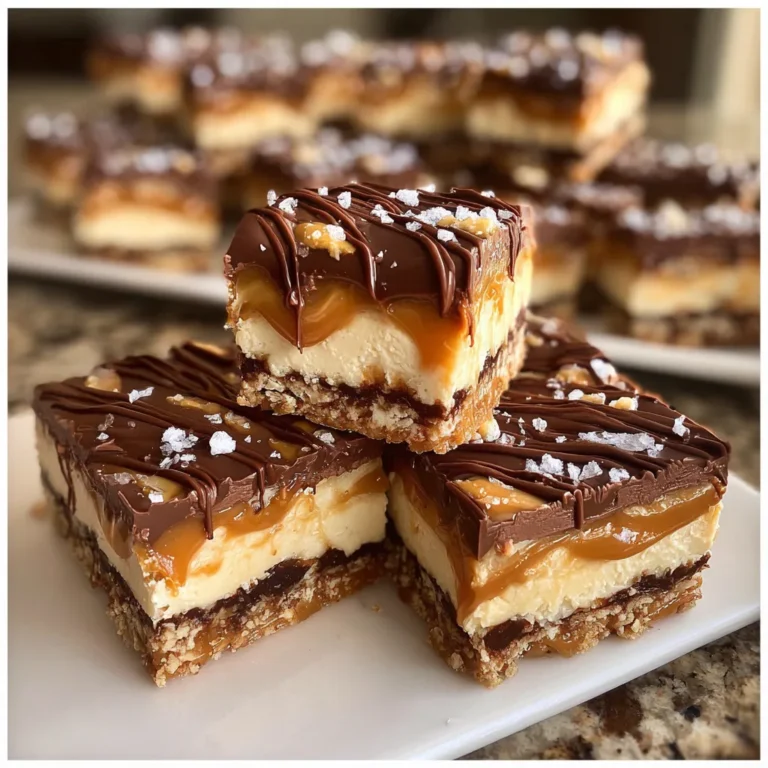 Photo of featured for Indulgent Salted Caramel Cheesecake Crunch Bars: A Decadent Delight