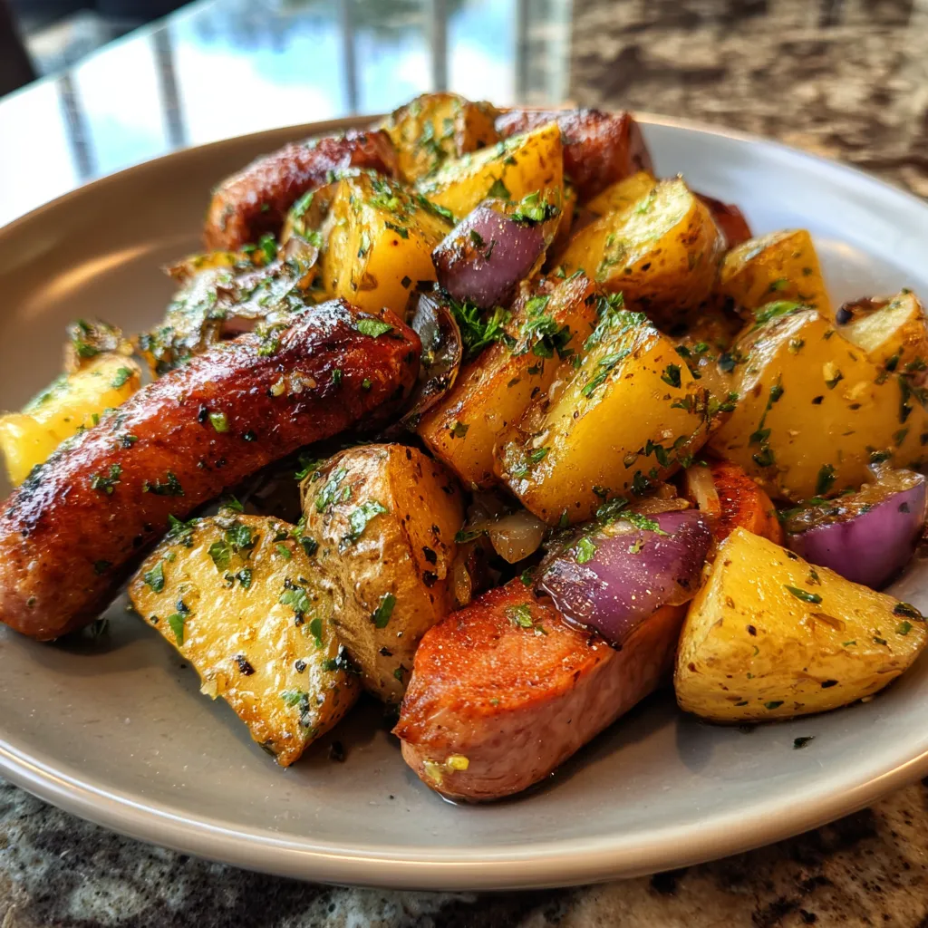 Photo of featured for Savory Smoked Sausage and Potatoes: A Flavorful Delight
