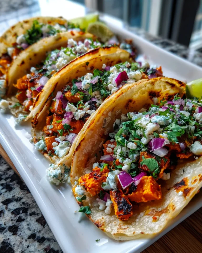 Photo of featured for Fiery Buffalo Sweet Potato Tacos: A Spicy Twist on Taco Night