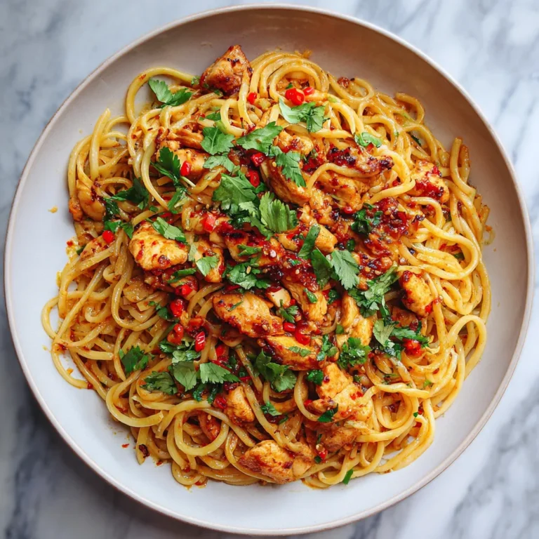 Photo of featured for Sizzling Spicy Garlic Butter Noodles with Chicken