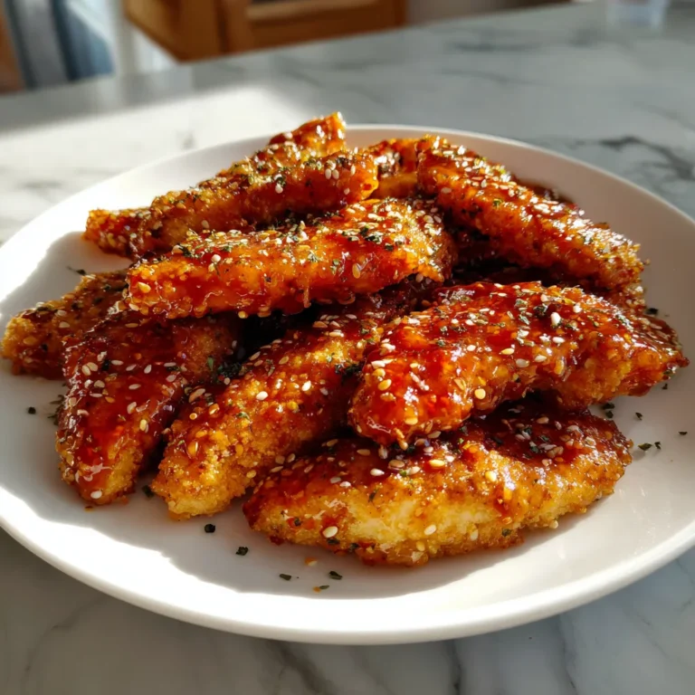 Photo of featured for Spicy Honey Garlic Chicken Tenders: Fiery Flavor Explosion