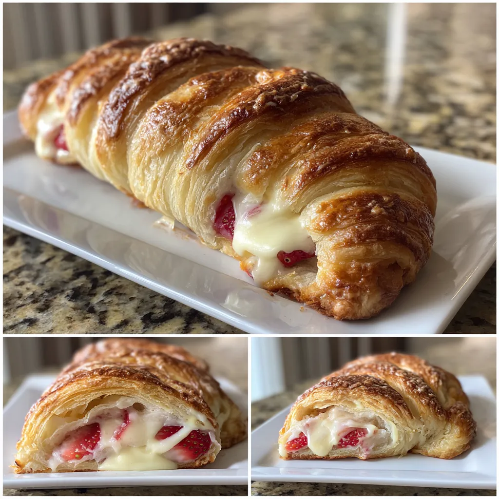 Photo of featured for Indulgent Strawberry Cream Cheese Crescent Braid Recipe