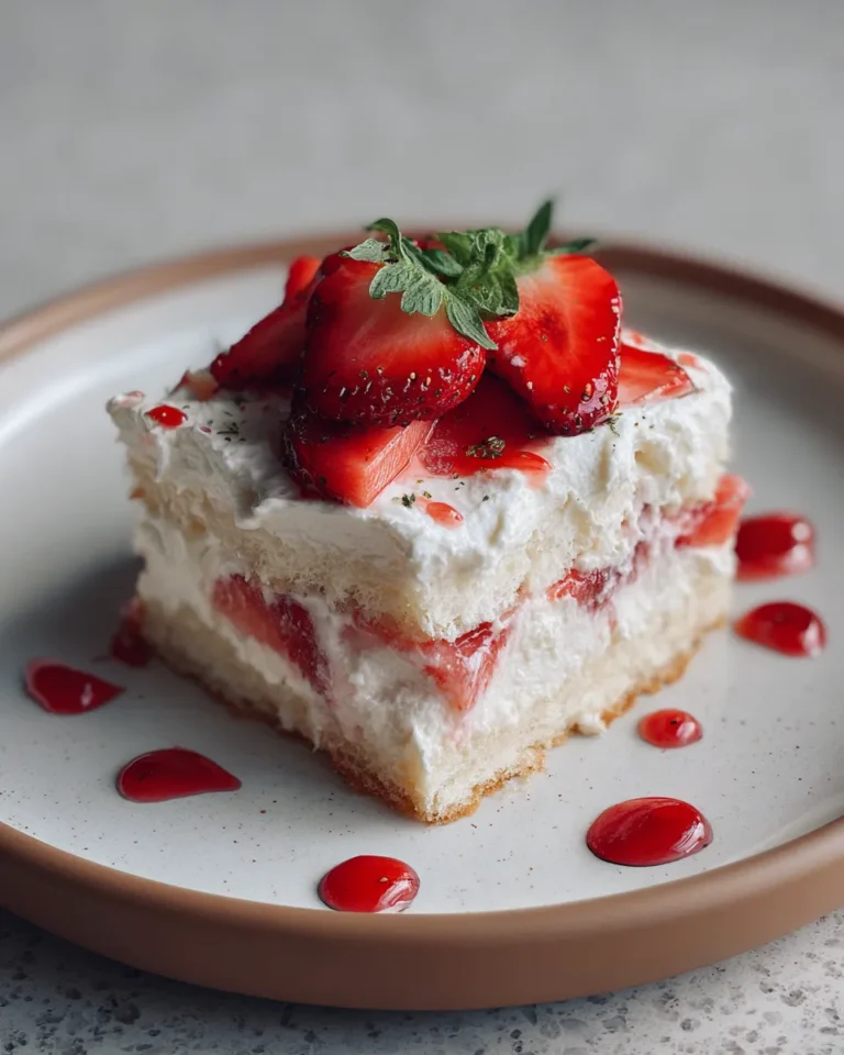 Photo of featured for Indulge in Decadent Strawberry Shortcake Cream Bars