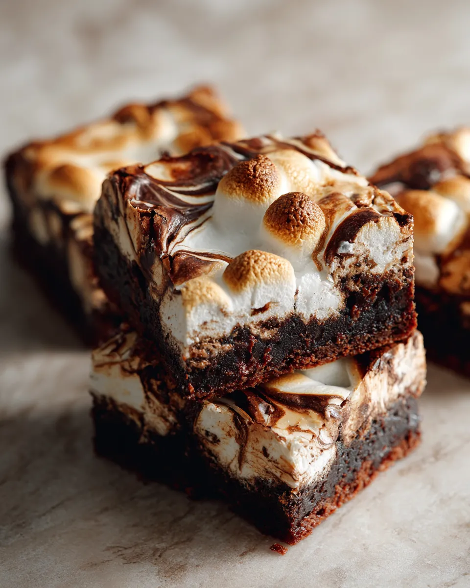 Photo of featured for Decadent Toasted Marshmallow Fudge Brownies: A Sweet Indulgence
