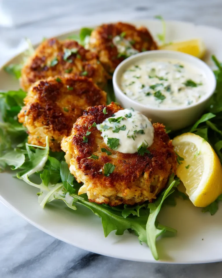 Photo of featured for Delicious Baked Crab Cakes with Remoulade Sauce
