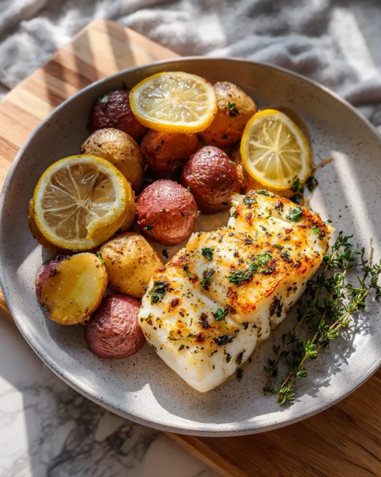 Photo of featured for Sizzling Baked Lemon Butter Cod: A Herbaceous Delight
