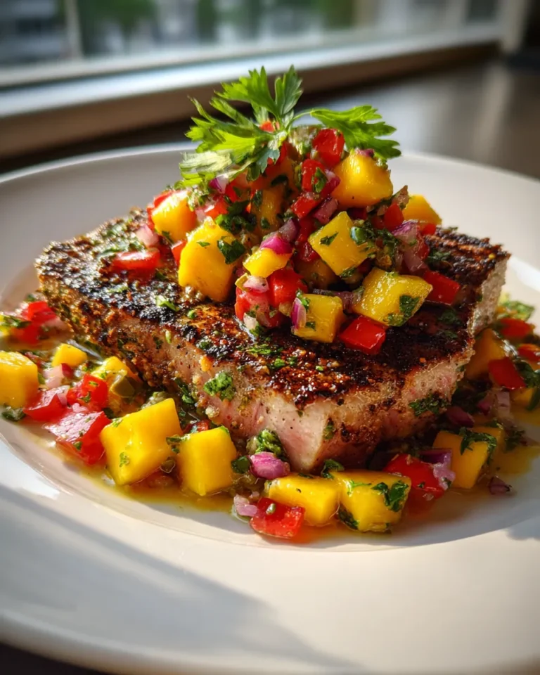 Photo of featured for Spicy Blackened Tuna Steak: A Tropical Delight