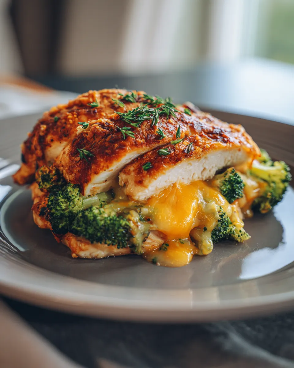 Photo of featured for Cheesy Broccoli Cheddar Stuffed Chicken Breasts: Irresistibly Delicious Flavor Explosion