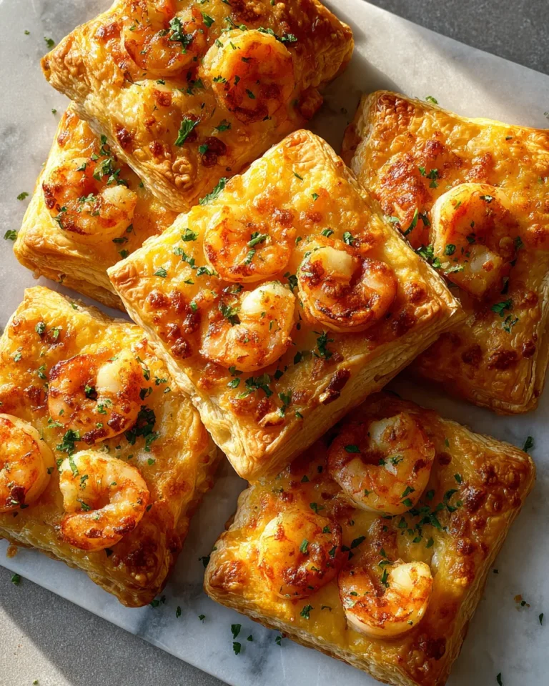 Photo of featured for Spicy Cajun Shrimp Puff Pastry Squares to Satisfy Your Cravings