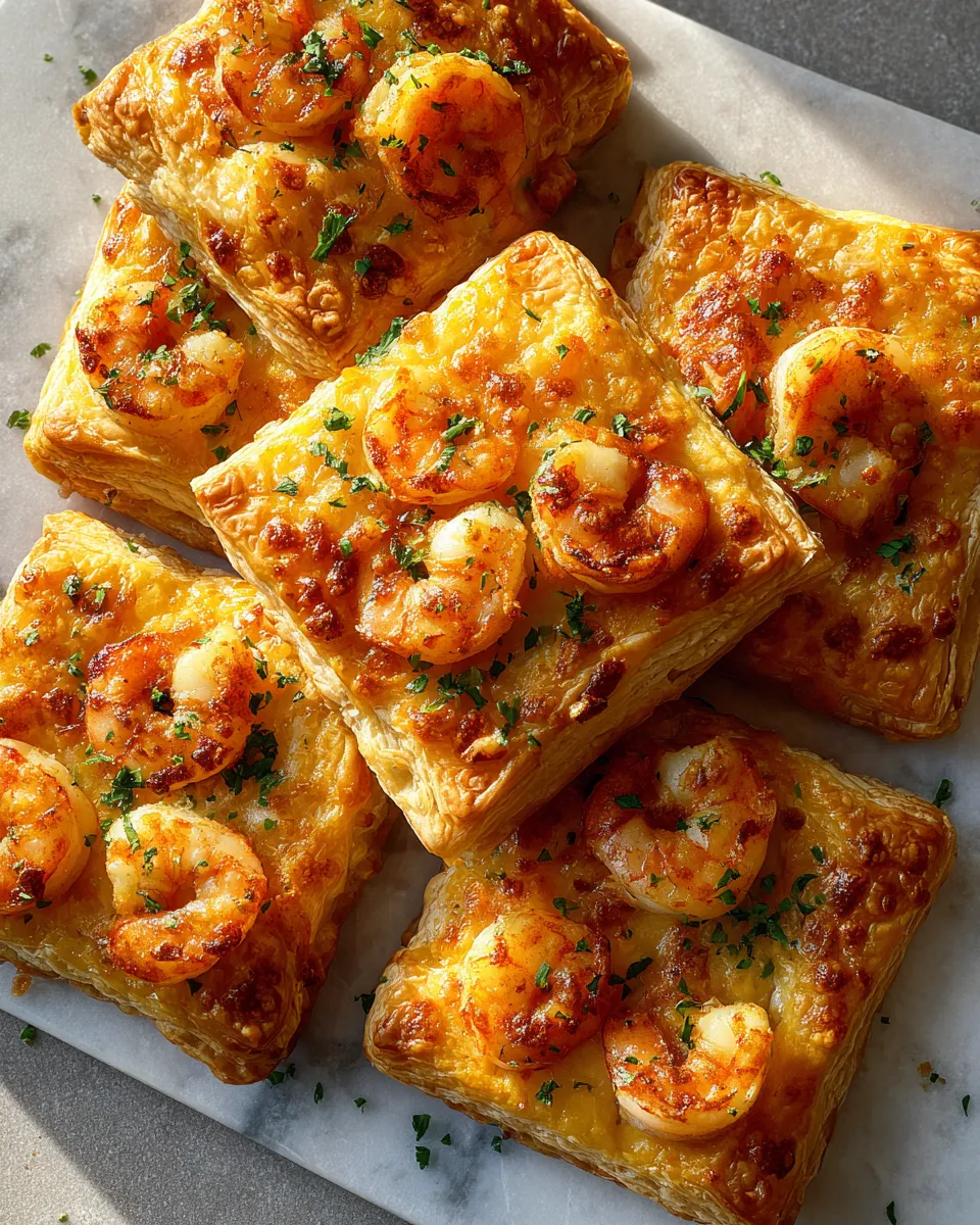 Photo of featured for Spicy Cajun Shrimp Puff Pastry Squares to Satisfy Your Cravings