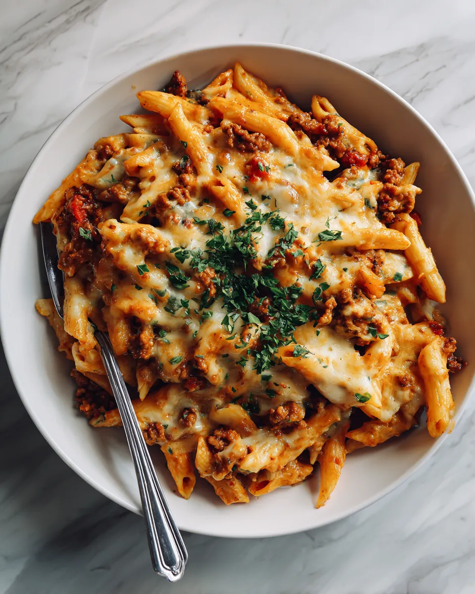 Photo of featured for Irresistibly Cheesy Chorizo Pasta Bake