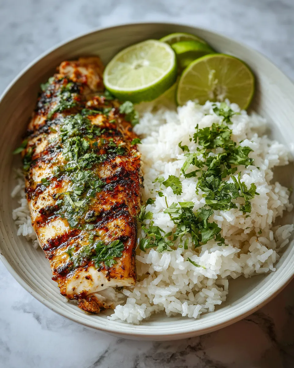 Photo of featured for Delicious Cilantro Lime Rice with Grilled Snapper: A Flavorful Fusion
