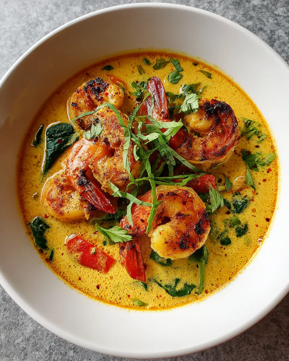 Photo of featured for Savory Coconut Curry Shrimp Soup: A Flavor Explosion