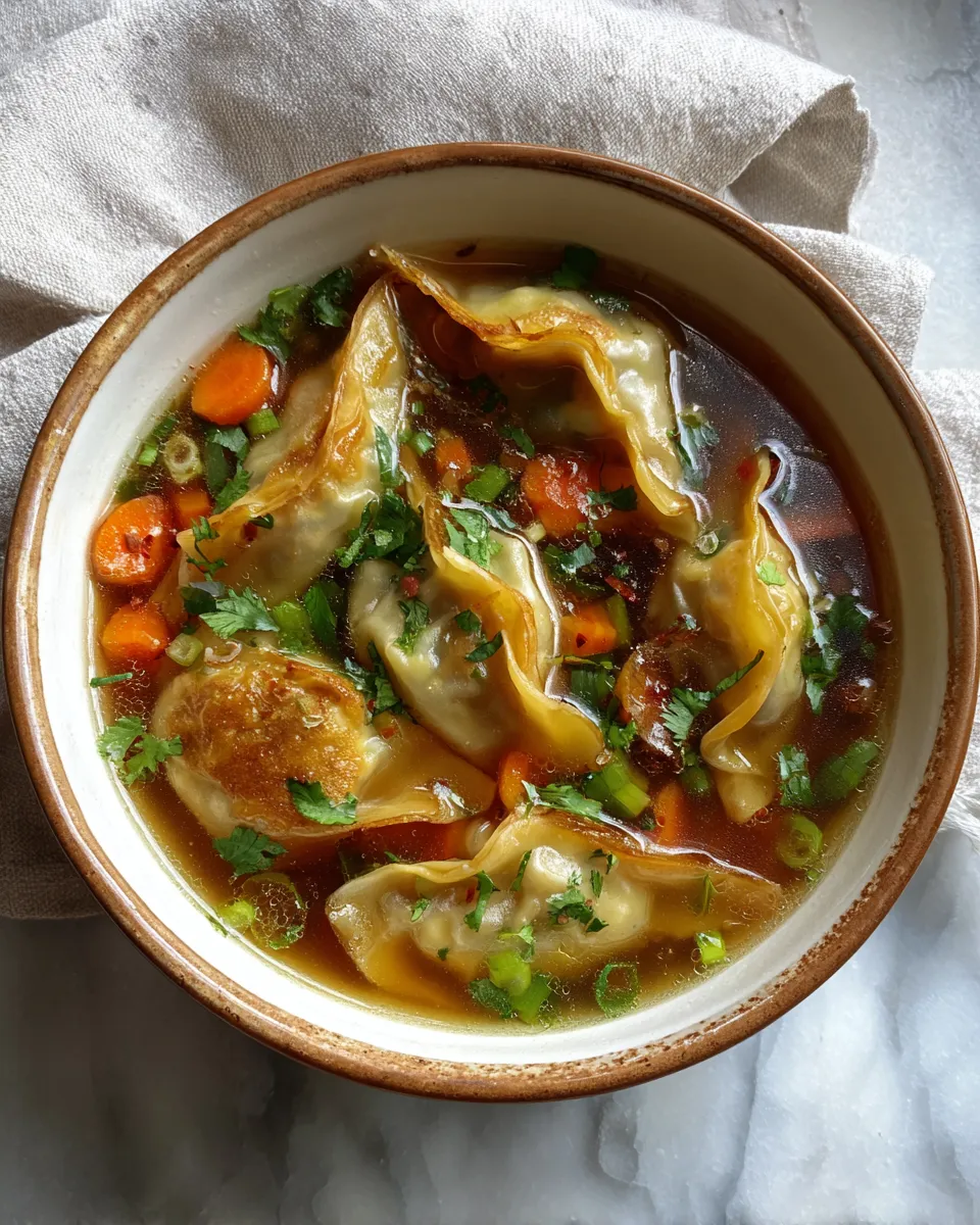 Photo of featured for Warm Up with Comforting Cozy Thai Potsticker Soup