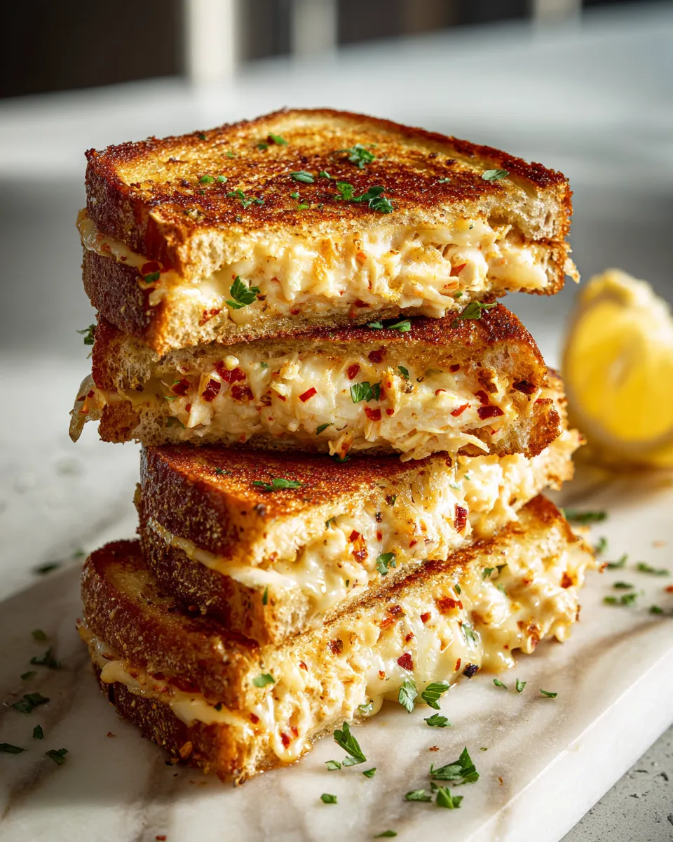 Photo of featured for Irresistible Crab Rangoon Grilled Cheese Sandwiches