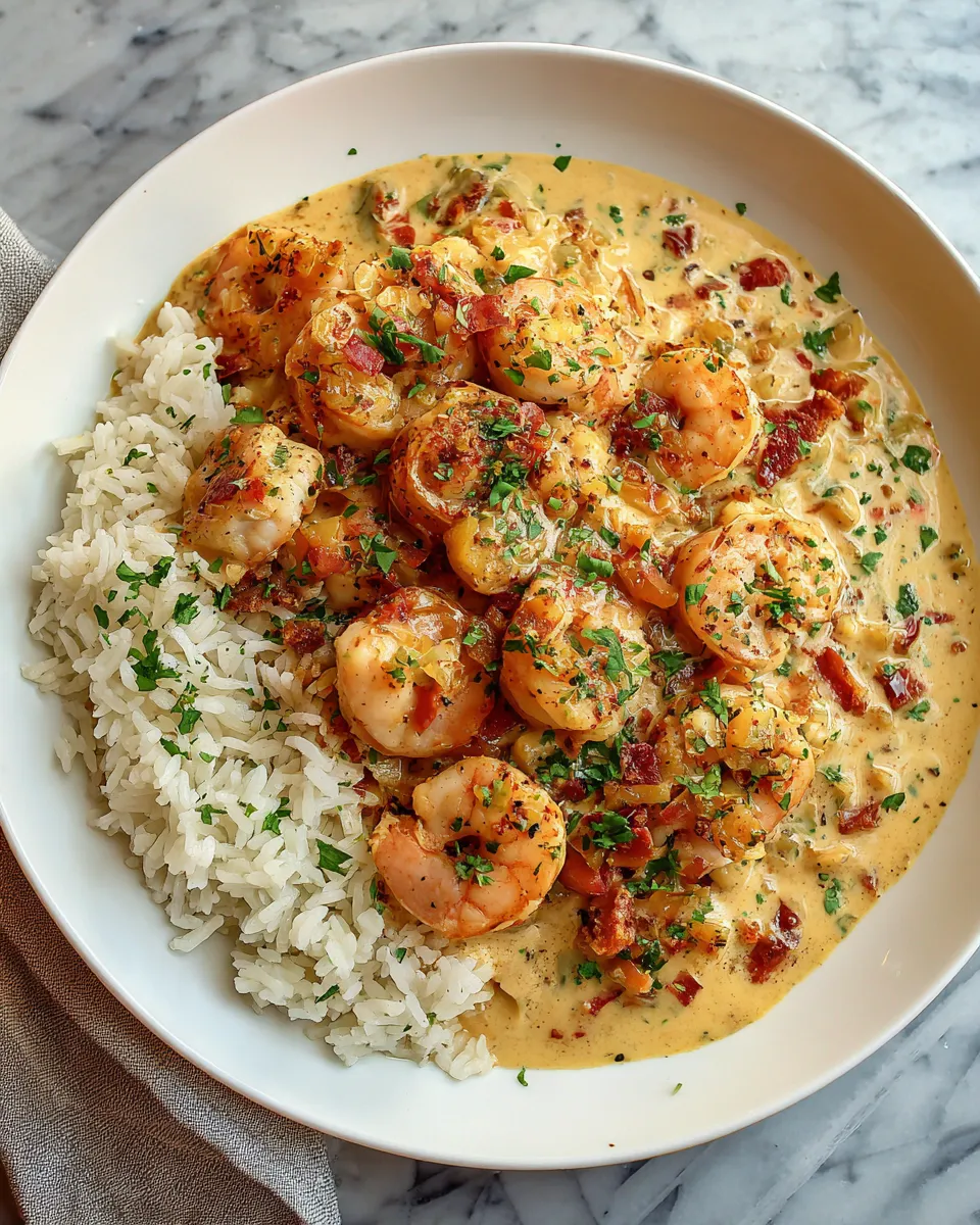 Photo of featured for Indulgent Creamy Cajun Shrimp and Rice Skillet: A Flavor Explosion