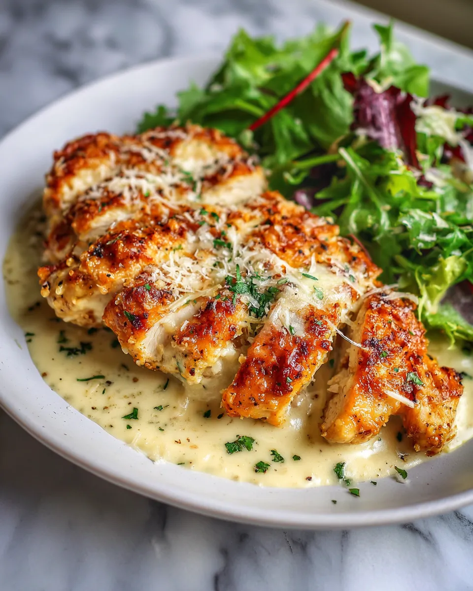 Photo of featured for Indulgent Creamy Parmesan Baked Caesar Chicken
