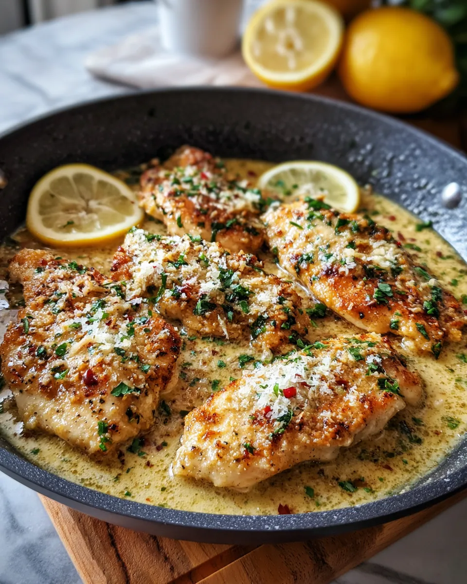 Photo of featured for Irresistibly Cheesy Garlic Parmesan Chicken Skillet