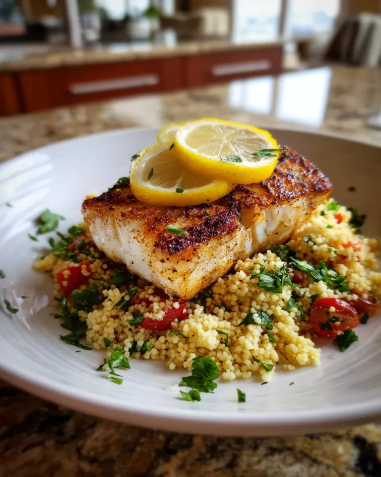 Photo of featured for Savory Herbed Couscous: Seared Mahi-Mahi Magic