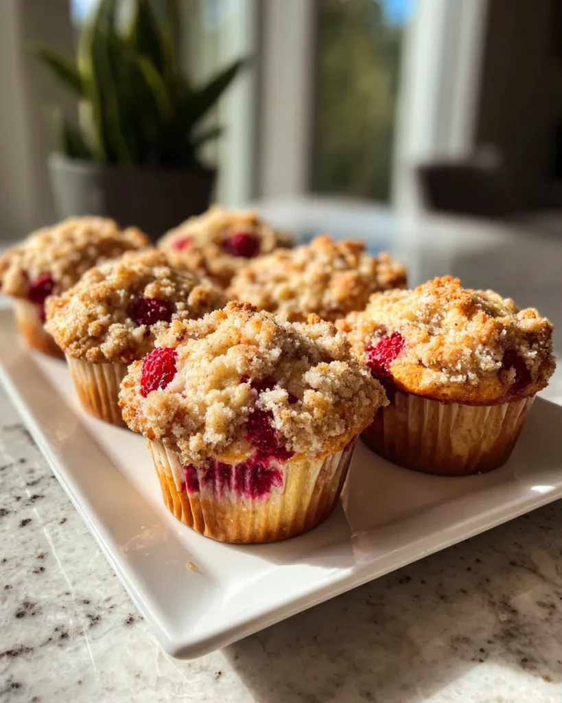 Photo of featured for Irresistible Lemon Raspberry Crumble Muffins