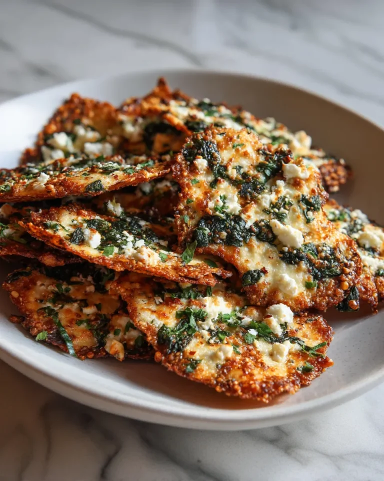 Photo of featured for Deliciously Crunchy Mediterranean Spinach and Feta Crisps