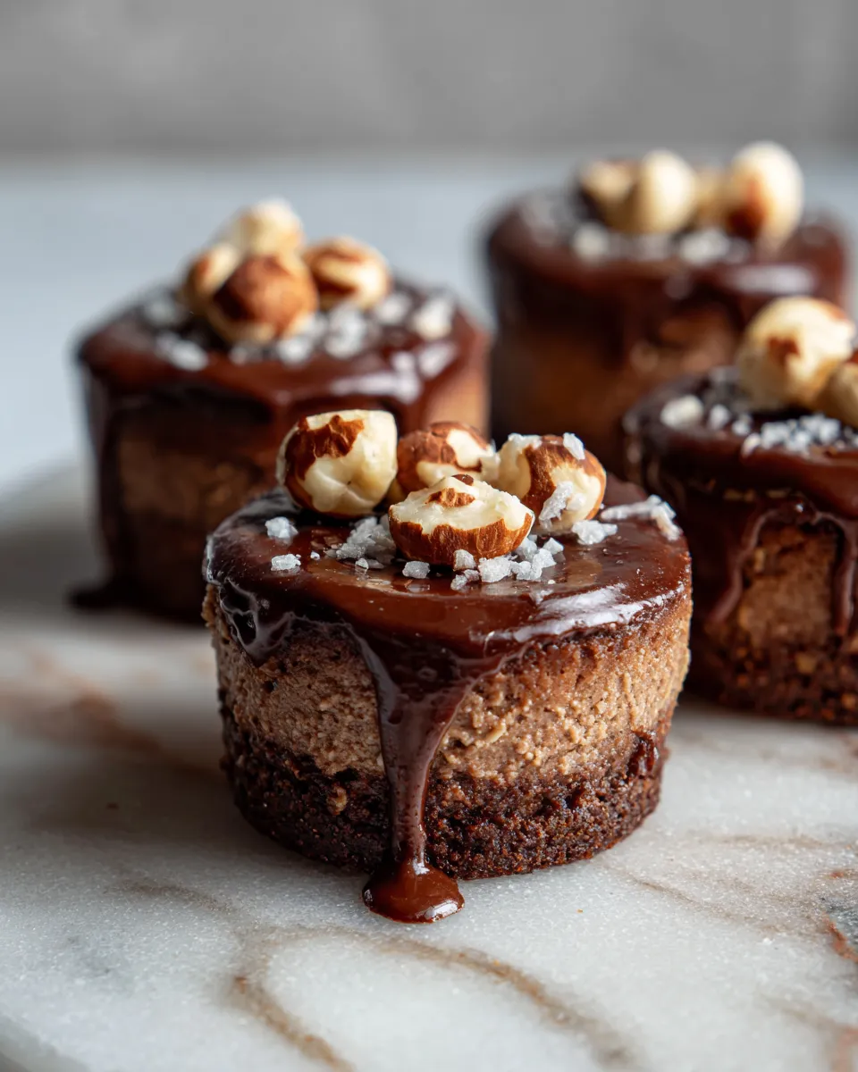 Photo of featured for Indulge in Decadent Mini Chocolate Hazelnut Cheesecake Cups