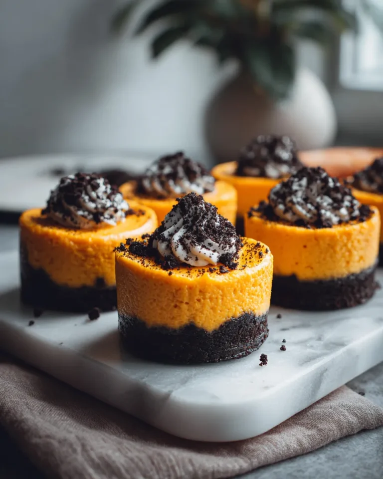 Photo of featured for Irresistible Mini Pumpkin Cheesecakes: Indulge in Oreo Crust Goodness
