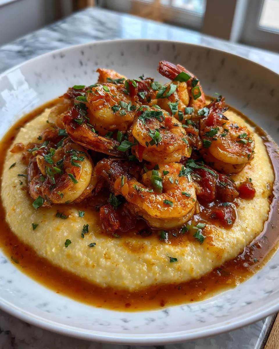 Photo of featured for Deliciously Spicy Shrimp and Grits with Creole Sauce