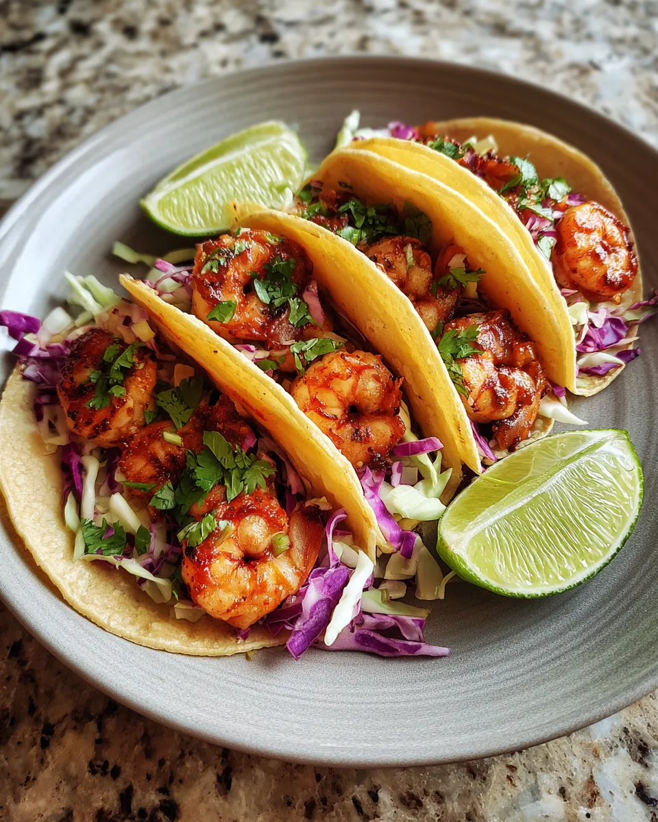 Photo of featured for Delicious Shrimp Tacos with Zesty Cilantro Lime Slaw