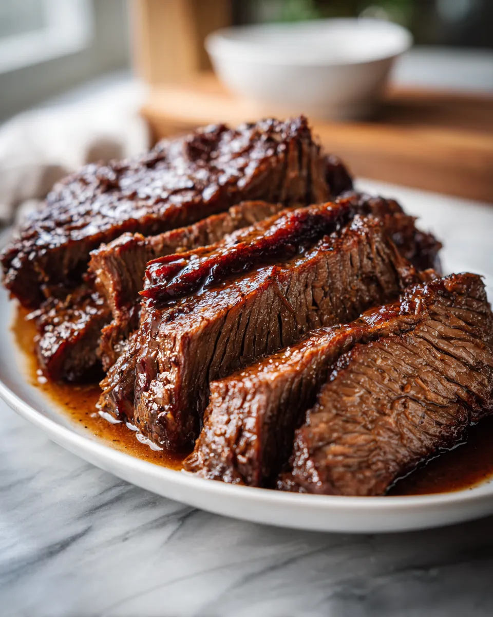Photo of featured for Tender Slow Cooker Brisket: Melt-in-Your-Mouth Beef Bliss