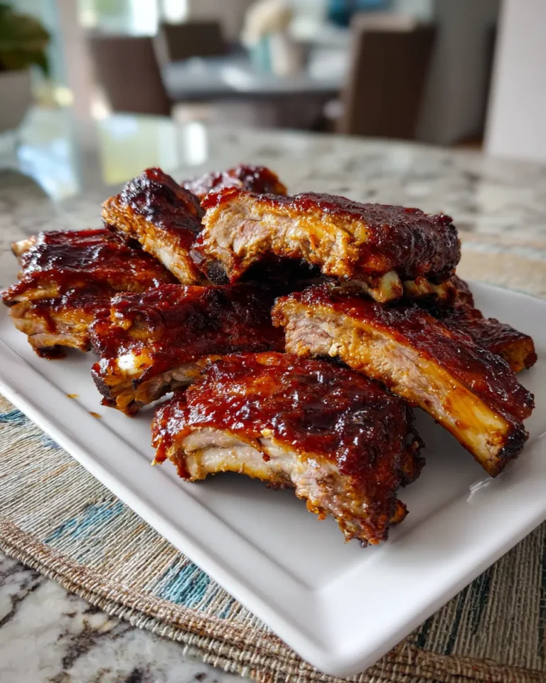 Photo of featured for Deliciously Tender Slow Cooker Honey BBQ Pork Ribs