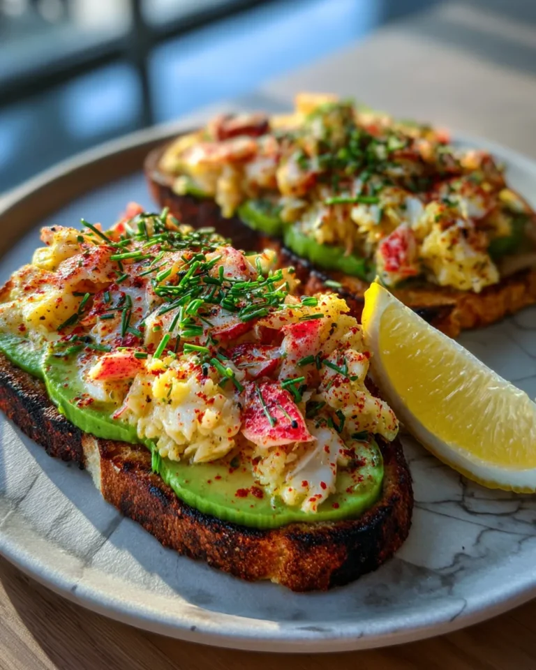 Photo of featured for Fiery Spicy Crab Avocado Toast: A Taste Sensation
