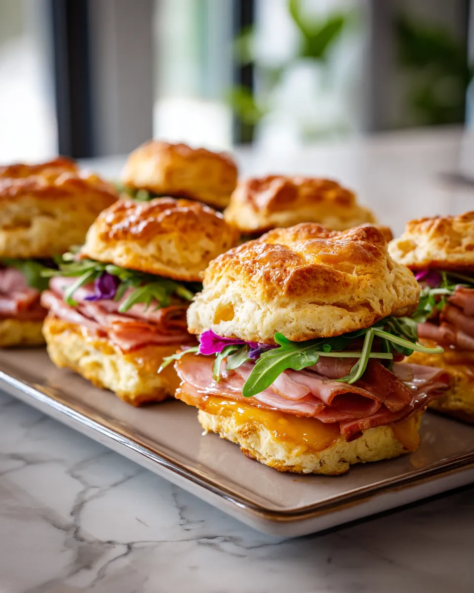 Photo of featured for Spicy Honey Ham Biscuit Sliders: Irresistibly Fiery Delight