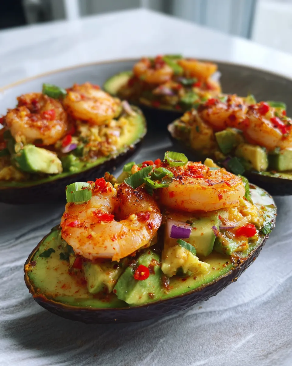 Photo of featured for Fiery Spicy Seafood Stuffed Avocados