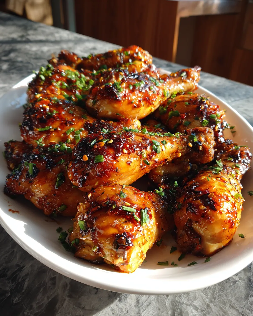 Photo of featured for Irresistible Sticky Honey Garlic Chicken Drumsticks Recipe