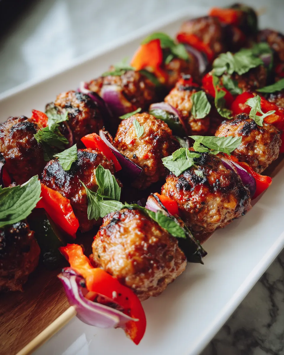 Photo of featured for Sizzling Thai Basil Meatball Skewers: A Flavor Explosion