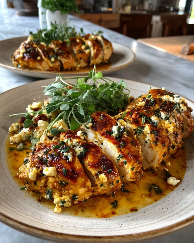 Photo of featured for Artisan Hot Honey Infused Feta Chicken: A Flavor Explosion