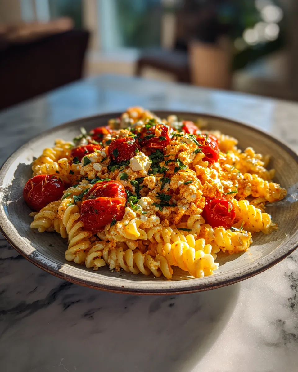 Photo of featured for Irresistible Baked Feta Pasta with Cherry Tomatoes