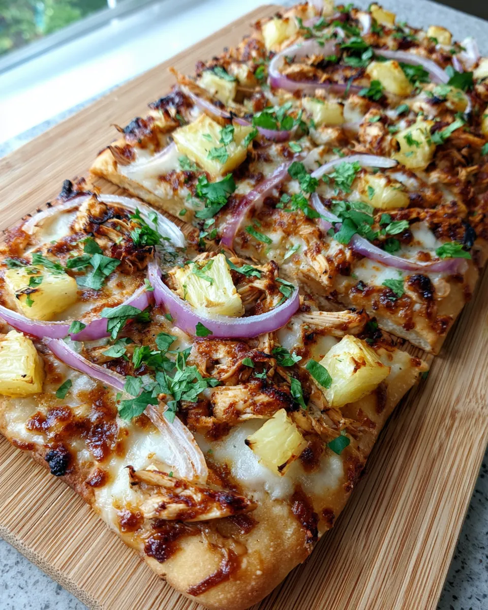Photo of featured for Irresistible BBQ Chicken and Pineapple Flatbread: A Flavorful Feast