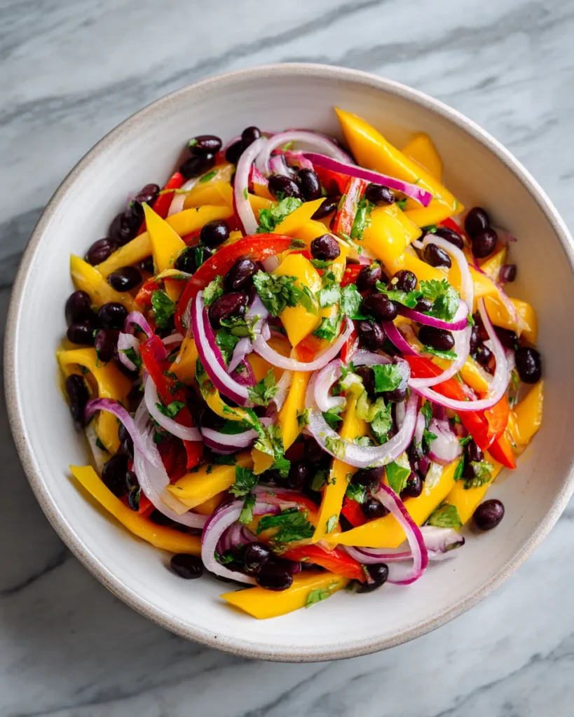 Photo of featured for Power up your taste buds with this refreshing Black Bean Mango Salad